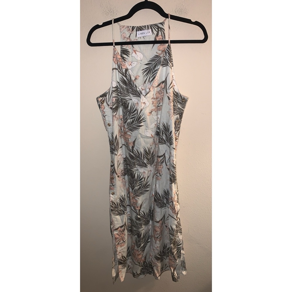 Linen Lux Tropical Dress Women’s Large
